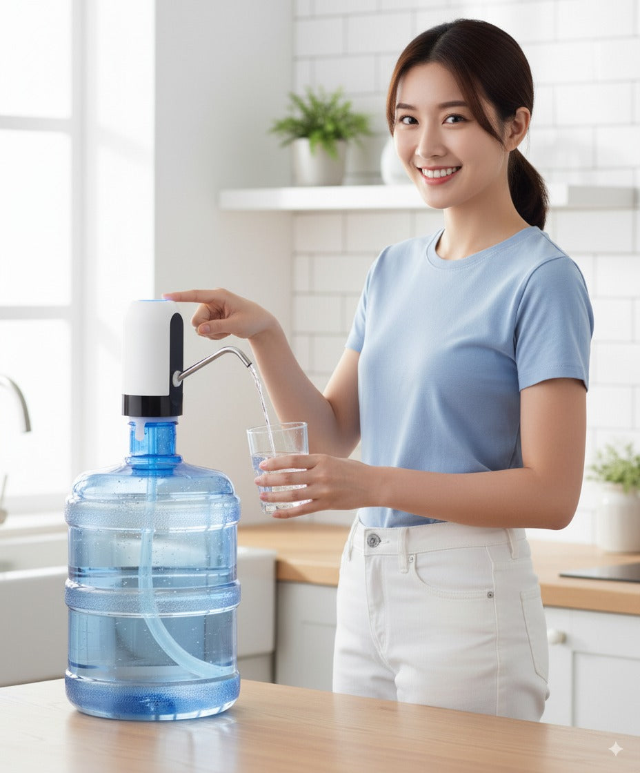 Dispensador Automático de Agua Recargable por USB | Compatible con todos los botellones
