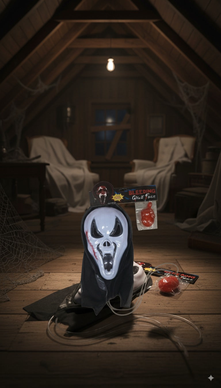Máscara Sangrante Ghost Face con Efecto de Sangre – Halloween