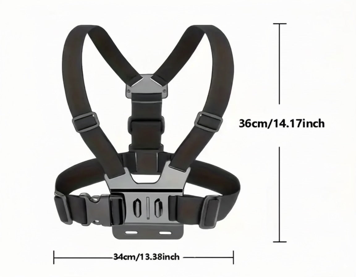 Soporte de Pecho Ajustable – Celular y GoPro POV 🚴🎥
