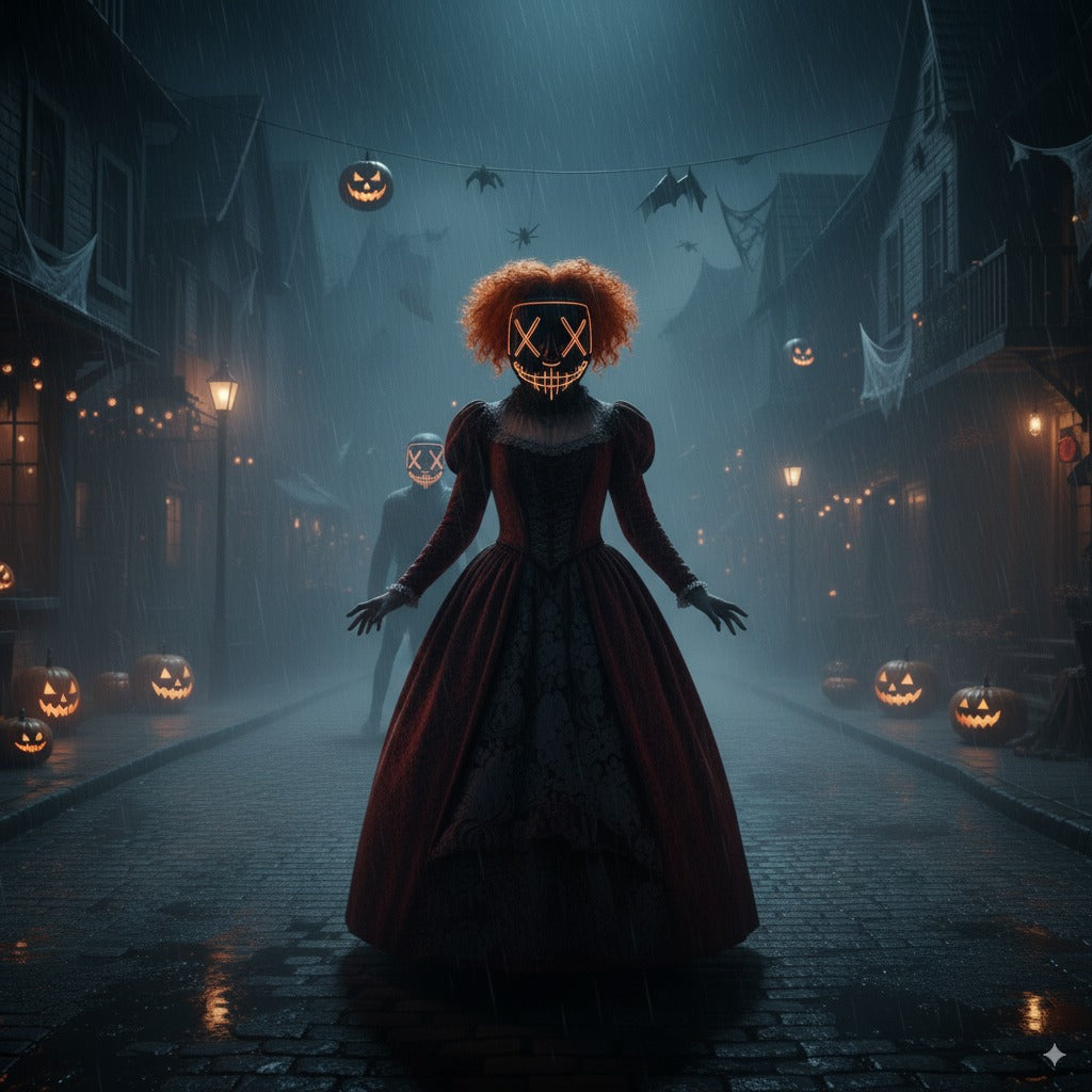 Máscara LED Neon Purge – Brilla en la Oscuridad | Halloween, Fiestas y Cosplay