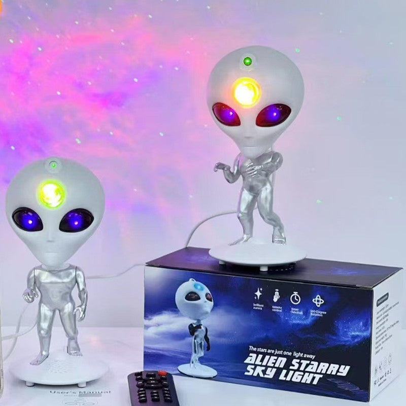 Proyector Estrella Galáctico Alien | Luz Nocturna LED con Control Remoto y Rotación 360°