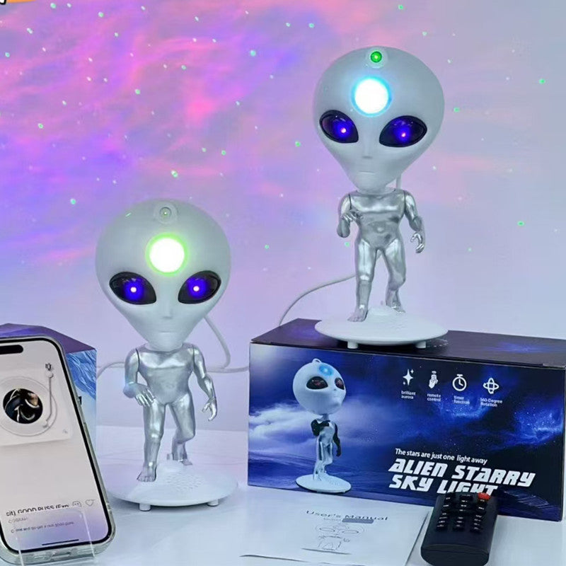 Proyector Estrella Galáctico Alien | Luz Nocturna LED con Control Remoto y Rotación 360°