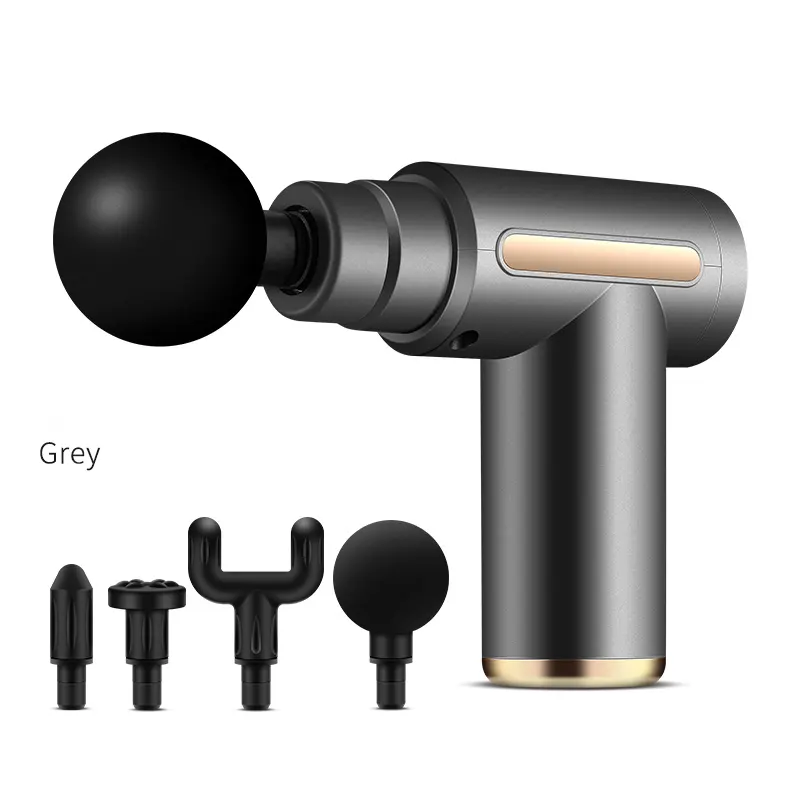 Pistola de Masaje Profesional | Massage Gun 25W con 4 Cabezas Intercambiables, Batería Recargable USB-C y Diseño Antiruido