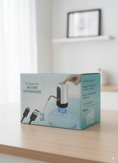 Dispensador Automático de Agua Recargable por USB | Compatible con todos los botellones