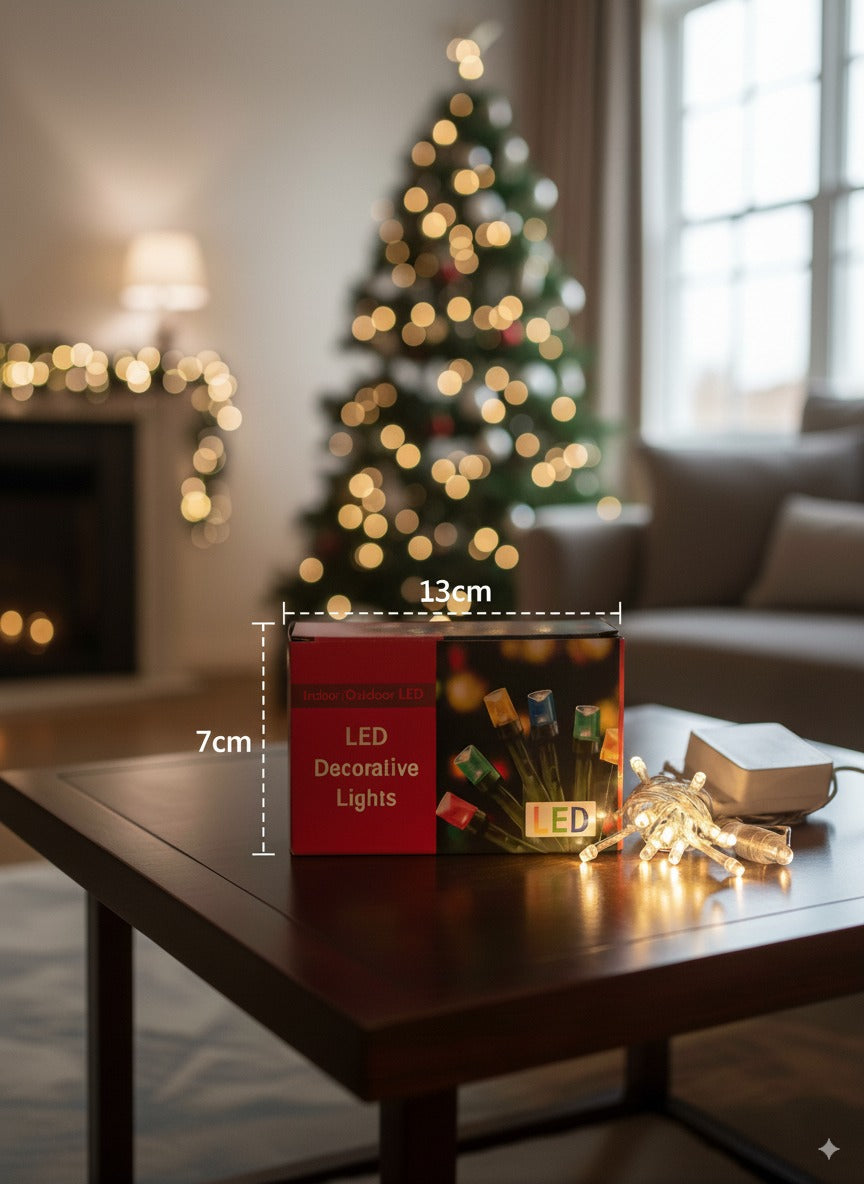 Luces Navideñas LED 100 Bombillas | Blanco Cálido | 8 Modos de Iluminación