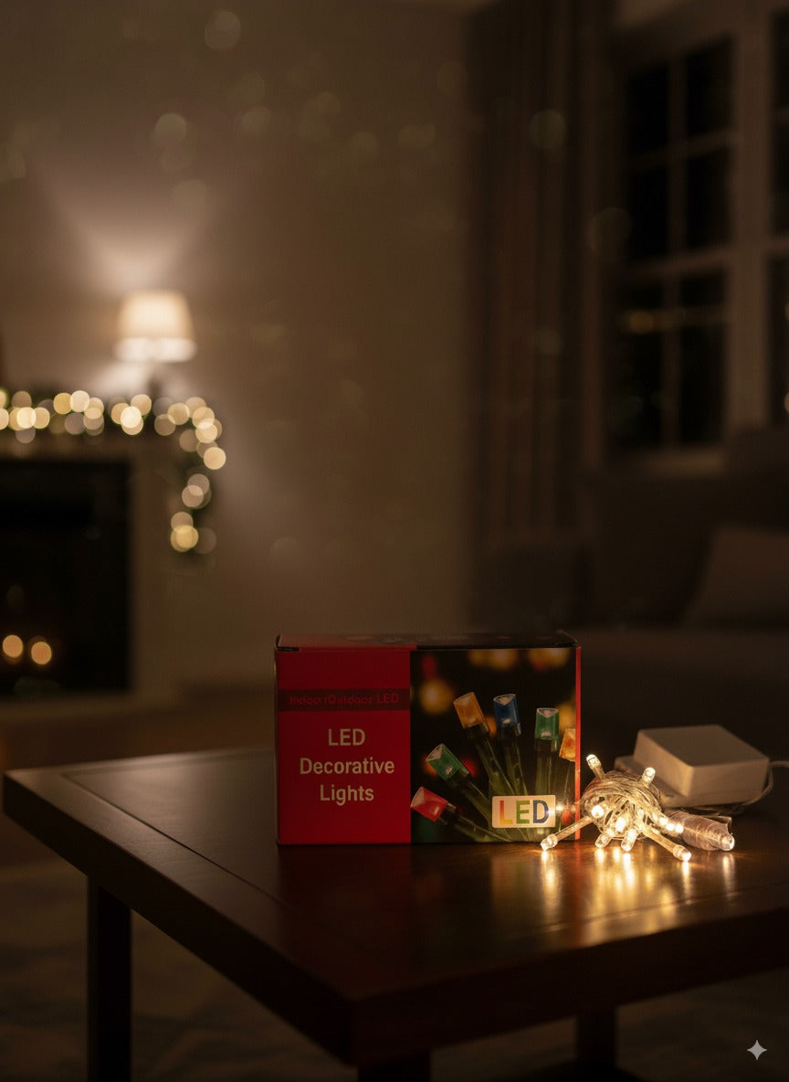 Luces Navideñas LED 100 Bombillas | Blanco Cálido | 8 Modos de Iluminación