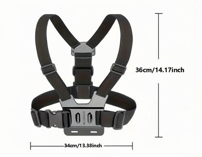 Soporte de Pecho Ajustable – Celular y GoPro POV 🚴🎥