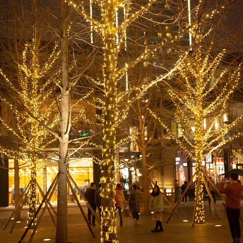 Luces Navideñas LED 100 Bombillas | Blanco Cálido | 8 Modos de Iluminación