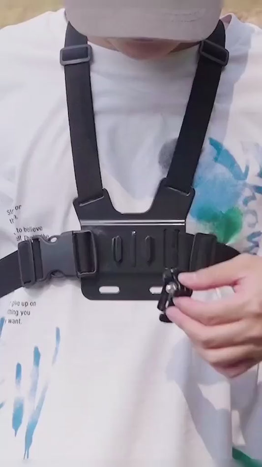 Soporte de Pecho Ajustable – Celular y GoPro POV 🚴🎥